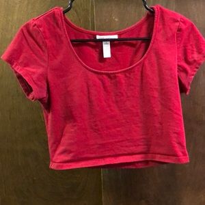 Red crop top